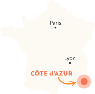 Carte géographique Côte d`Azur